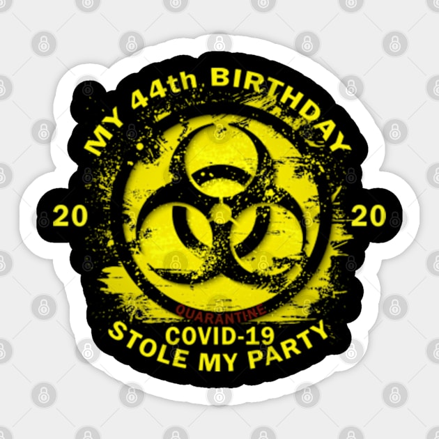 44th Birthday Quarantine Sticker by Omarzone